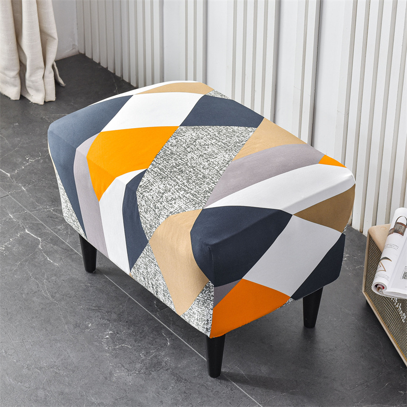 Överdrag till fåtölj med 1pc stretchgeometri, delat och avslappnande soffa, 1- sits, allt-inklusive sofföverdrag för vardagsrum: Ljusgrå