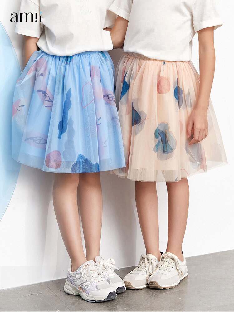 Amii Kids 3-16 Years Skirts for Girls 2022 A-line Mini Skirts Summer Children Cute Skirts Teens Clothes 22140091