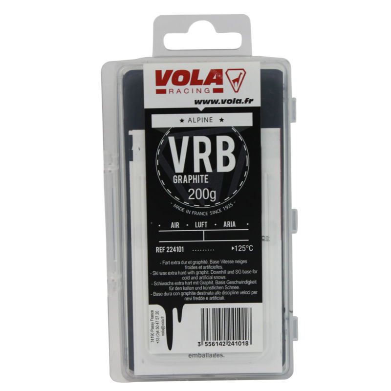VOLA-cera con Base de grafito VBR para GS y Super G, descenso en nieve muy fría y seca, 200g