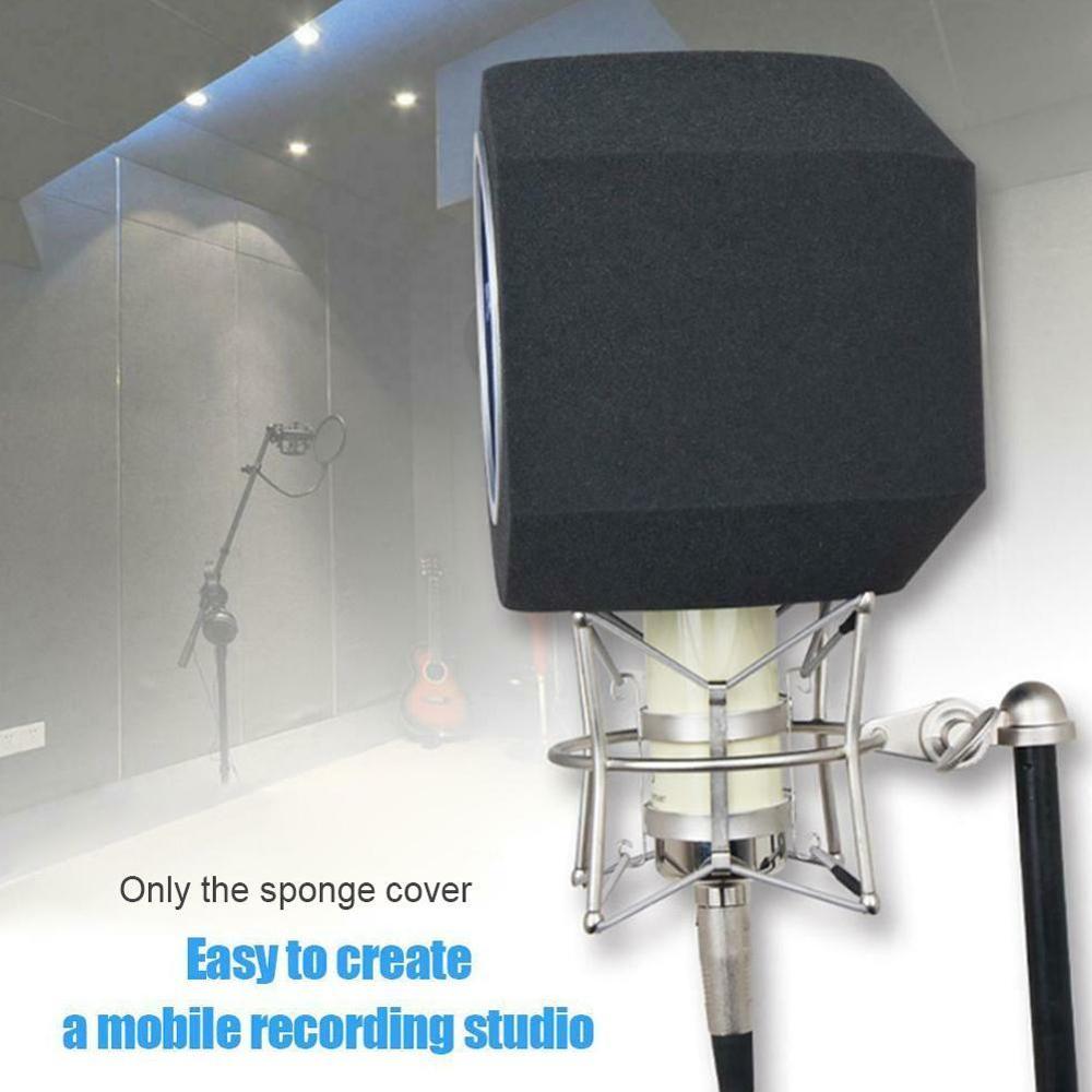 Folding Studio Microphone Isolation Shield Recording Sound Absorber Foam Panel Soundproof Wall Stickers Sponge Studio Foam