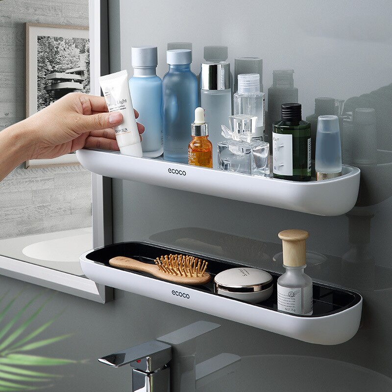 Ecoco Bathroom Shelf Shower Caddy Organizer Wall Mount Shampoo Rack No Drilling Kitchen Storage