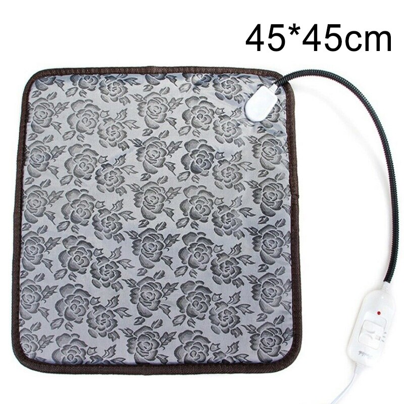 45x45cm elektryczna mata grzewcza koc mata dla zwierząt domowych łóżko kot placki ocieplacz na zimę Podkładka krzesło robić biura domowego podgrzewana mata 220V dwa wzory: kwiat / UK