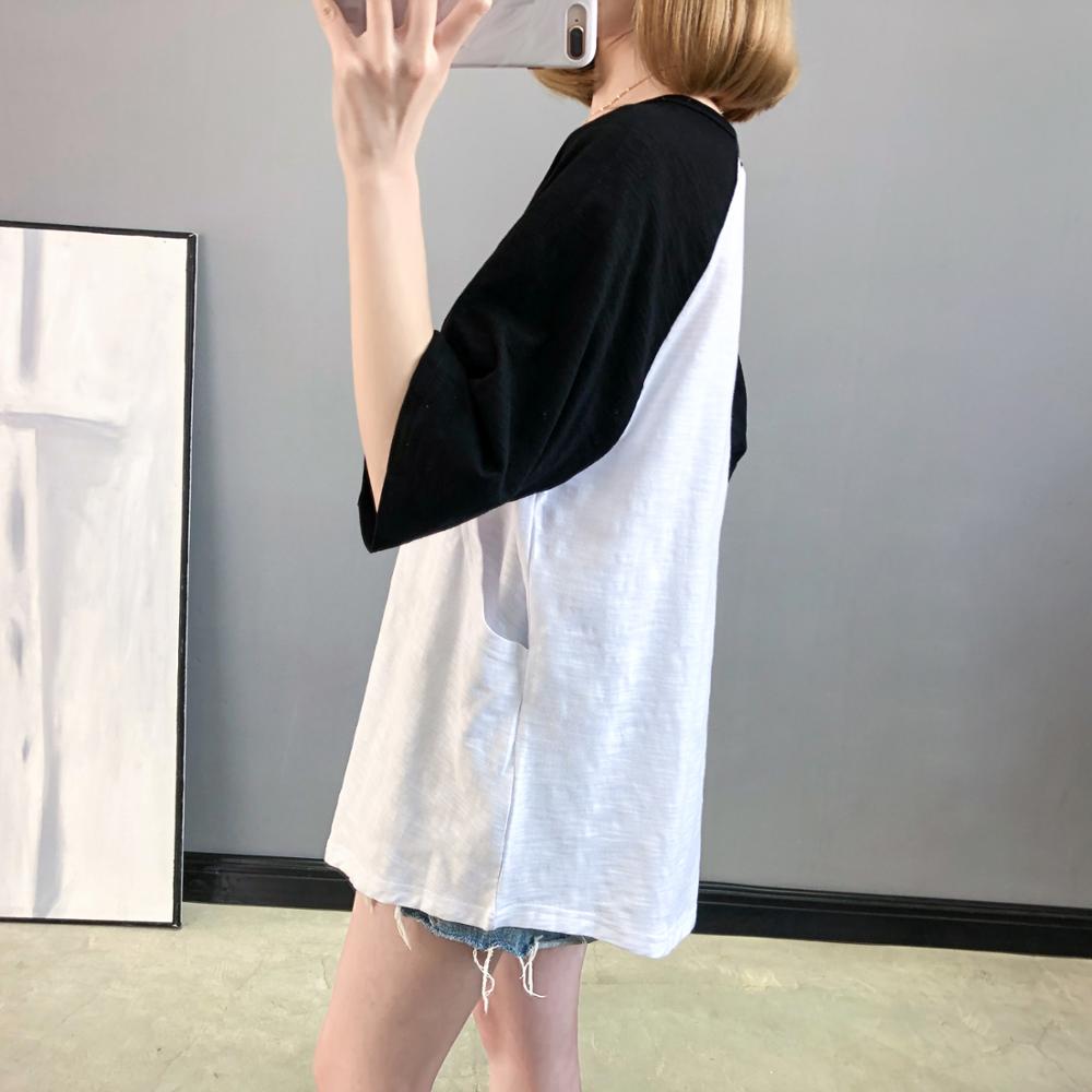 Bamboo Cotton Postpartum Nurse T-shirt Summer Pregnant Women Clothes Maternity Clothes 3906