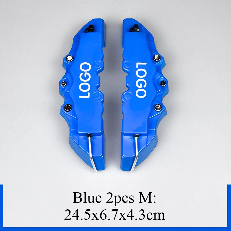 2 Stuks S/M/L Size 3D Abs Auto Remklauw Cover Remschijf Shell Voor Verna Celesta elantra Mistra Sonata Ix25 Ix25 Tucson Santafe: Blue 2Pcs M