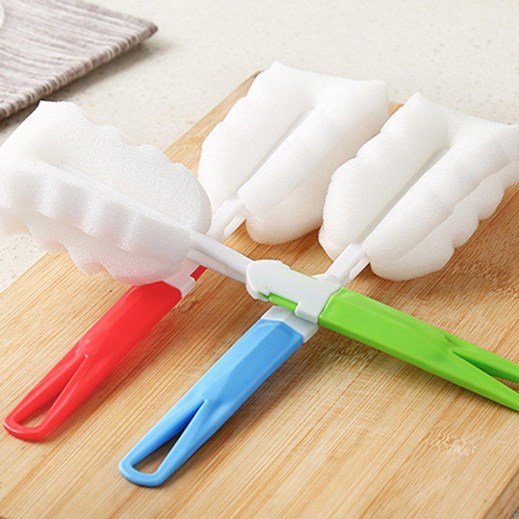 Brosses pour biberons | Éponge douce à manche Long, brosses pour biberons, outil ménager, poignée éponge, brosse souple pour nettoyer divers gobelets