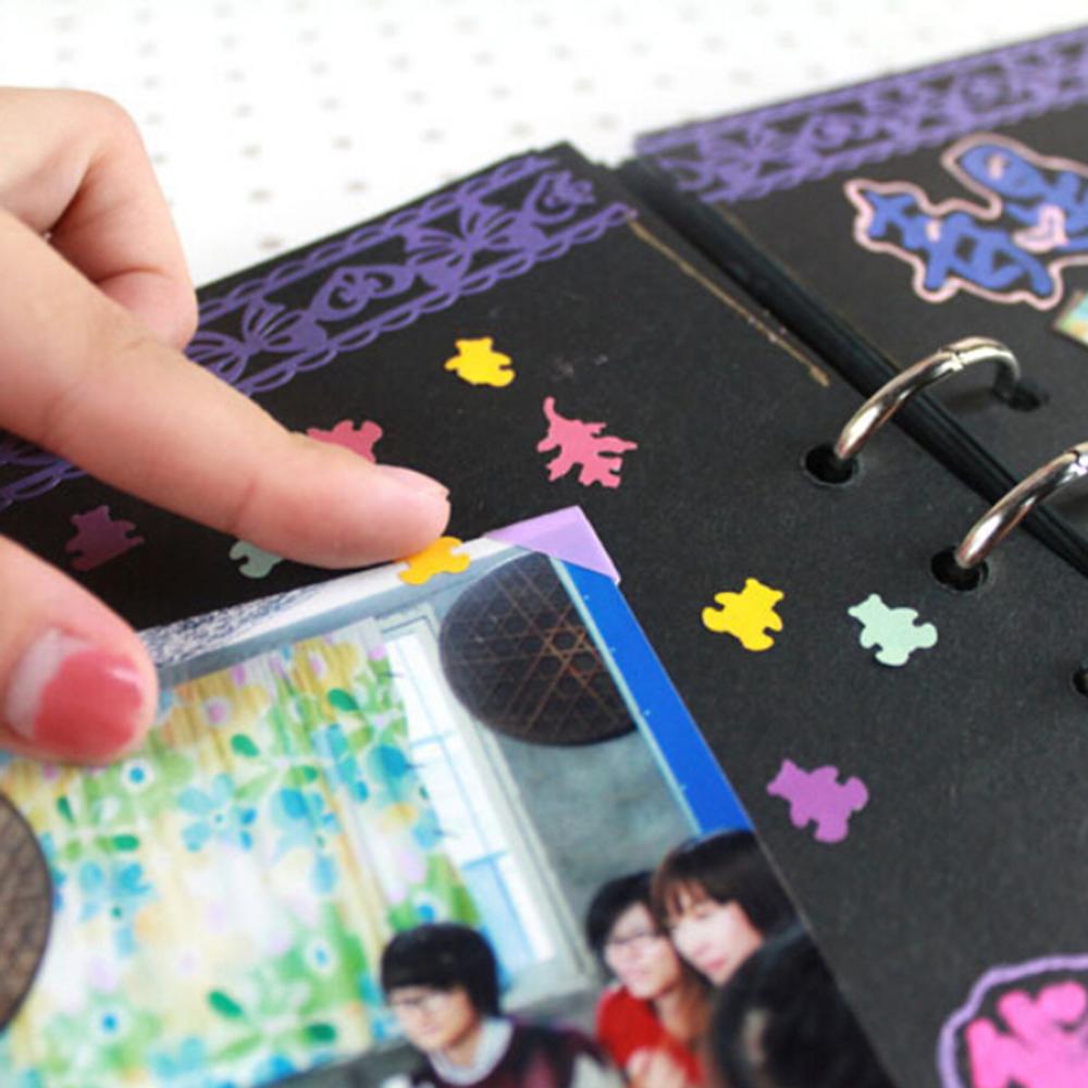 Self-adhesive Card Photo Corner Stickers PVC Paper Book corner sticker decor scrapbook Poster album essential Stickers