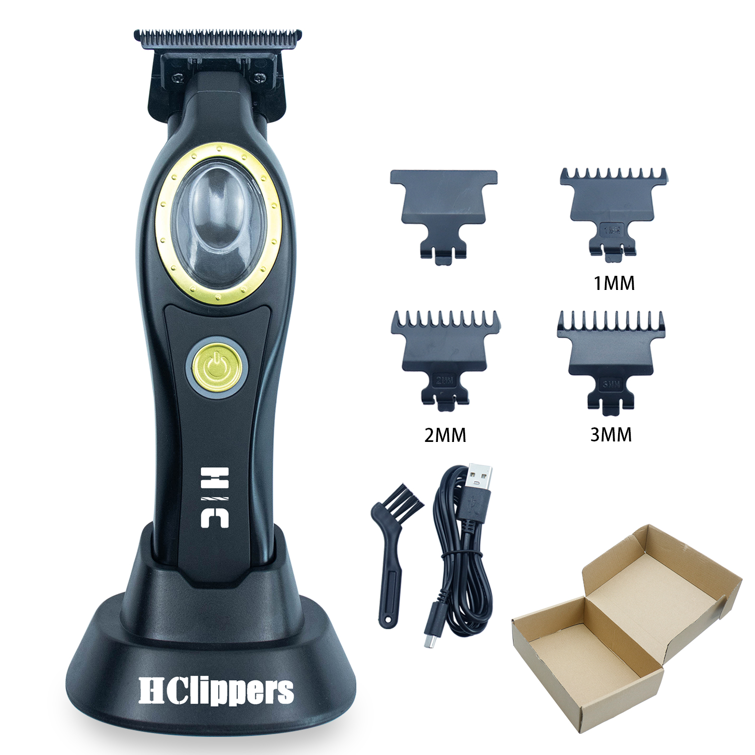 HClippers Barber Hair Trimmer Men's Electric Hair Clipper with DLC Coating Blade for Hair Styling Trimmering HC231S: black