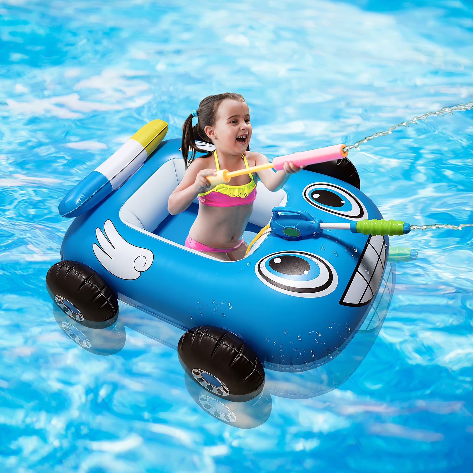 Anneau de natation gonflable pour bébé, pour enfants de 3 à 6 ans, flotteur de piscine d'été, jouets de piscine amusants, siège de bateau