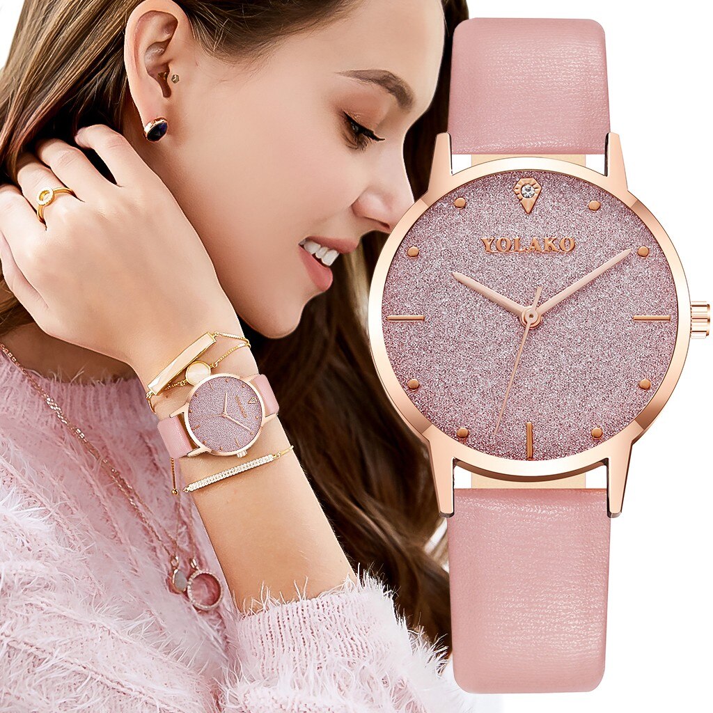 Relojes de muñeca Retro para mujer, pulsera de cuarzo con correa de cuero, decoración informal sencilla