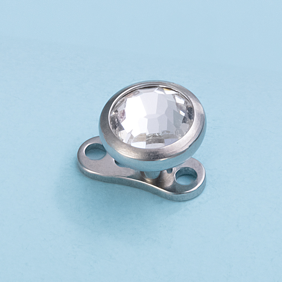 Piercings dérmicos de titanio G23, Piercings ocultos en la piel para buzo, Micro Piercings dérmicos CZ, anclas dérmicas, joyería, 1 ud.