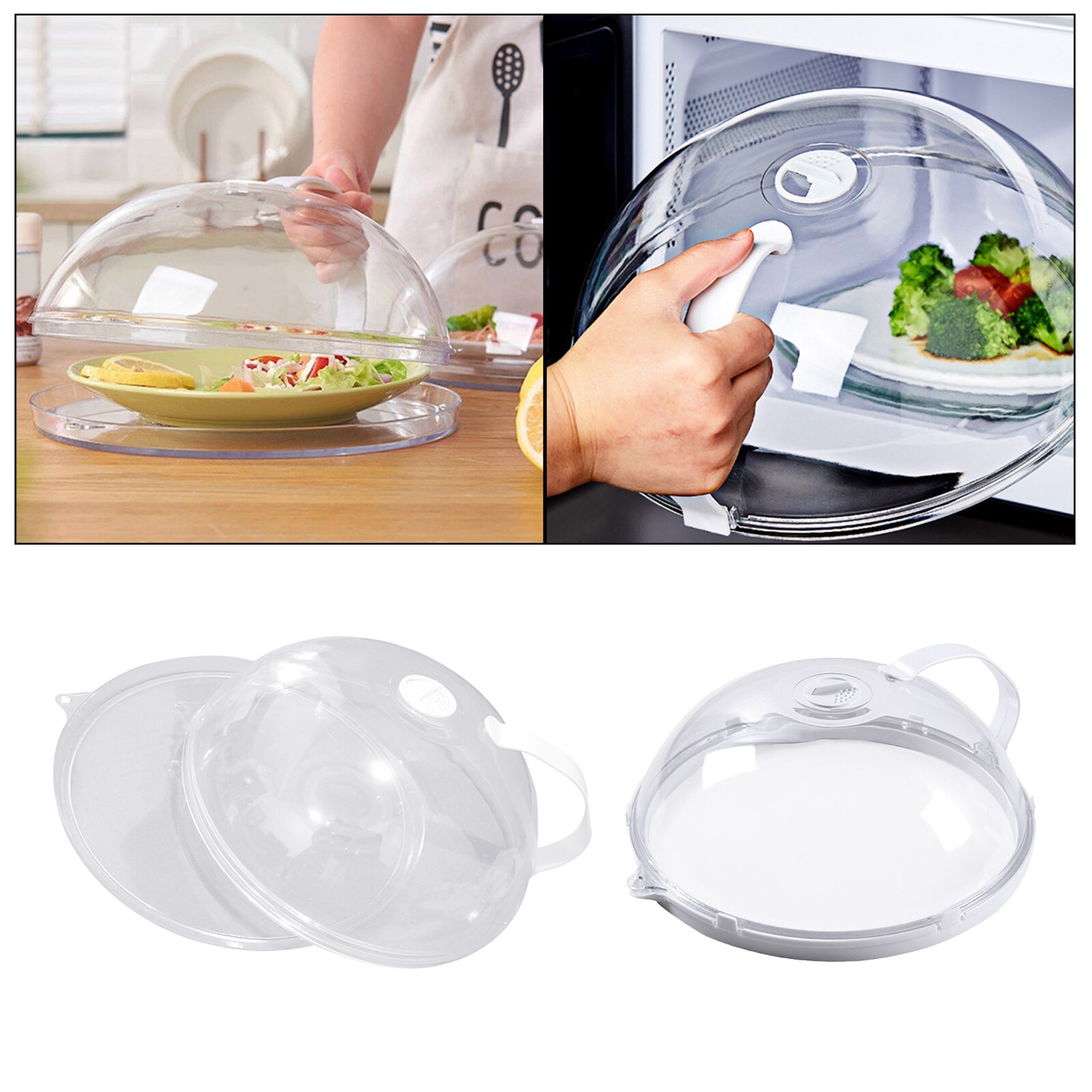 Microwave Anti-sputtering Cover with Handle Lid Kitchen Tool