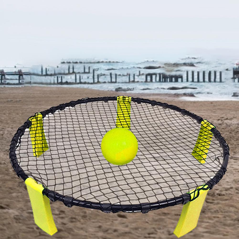 Mini Strand Volleyball Spitze Bälle Spiel einstellen Mit 3 Aufblasbare Bälle 1 Runde Ball Netz Außen Team Sport Rasen Fitness ausrügestochen