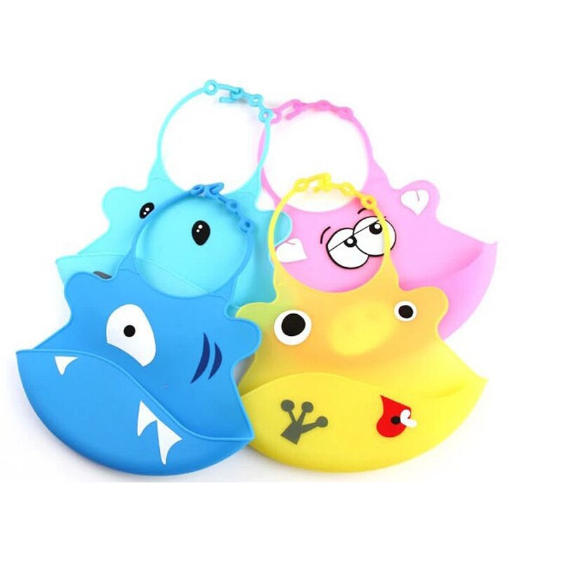 Baby Lätzchen Silikon Speichel Tropft Bandana Baberos Cartoon Druckt Wasserdicht Lätzchen Einstellbare Fütterung Werkzeuge Jungen Mädchen Lätzchen Schürze