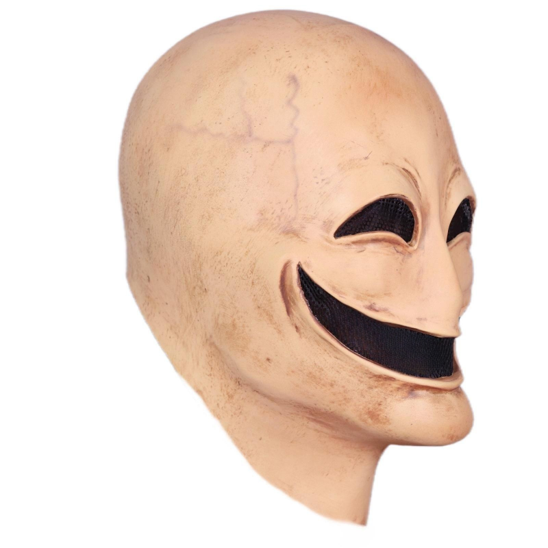 Skrekk smil uten ansikt mann latex mascara hodedeksel forkledning cosplay skummel alien hjelm halloween kostyme ansiktsløs maske for menn