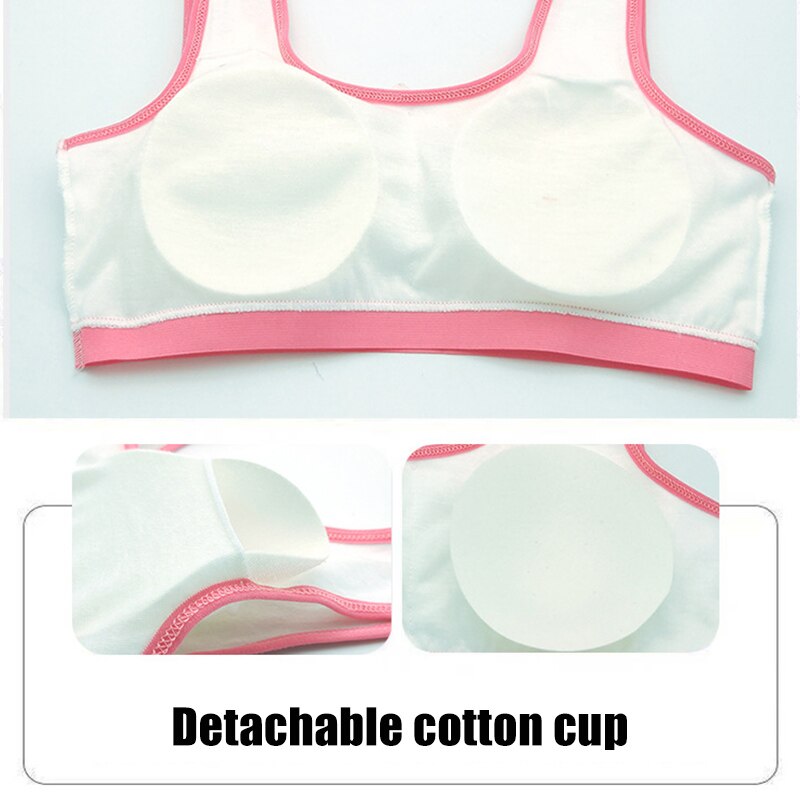 3 pièces mignon dessin animé fille soutien-gorge doux coton adolescent décontracté formation soutien-gorge pour les étudiants adolescent LBV