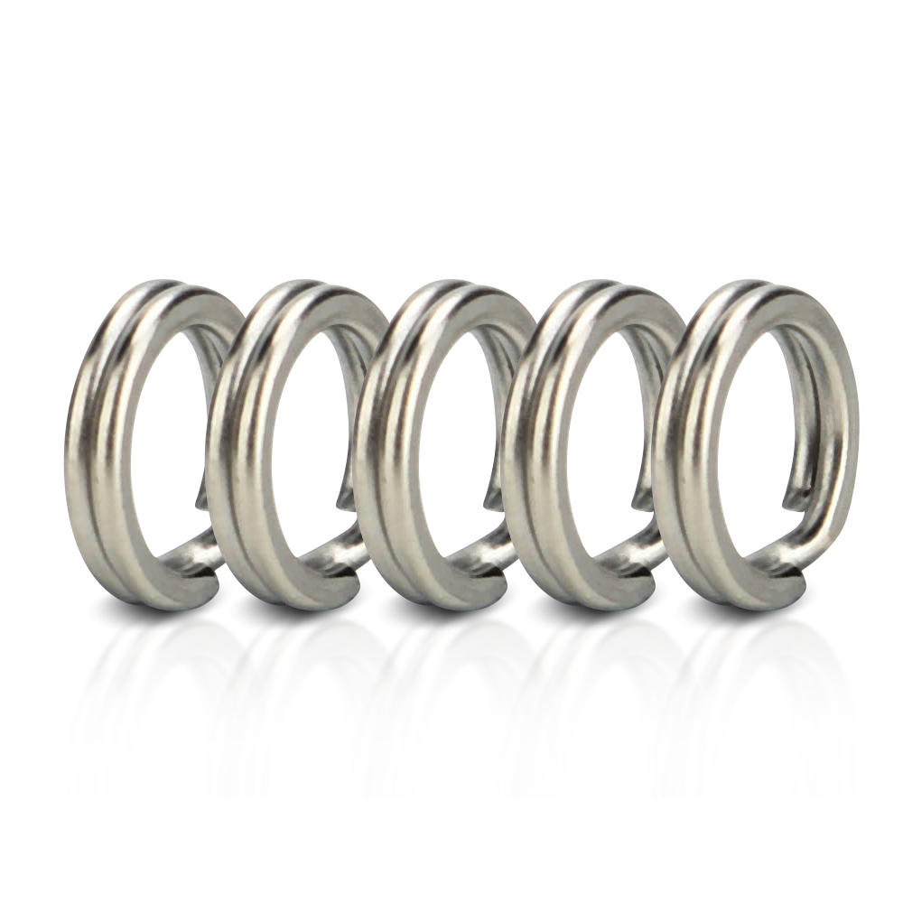 Anelli divisi da pesca 50 ~ 100 pezzi Anelli con esca in acciaio inossidabile Terminale per acqua salata Affronta Anelli divisi Connettori da pesca Anelli a scatto