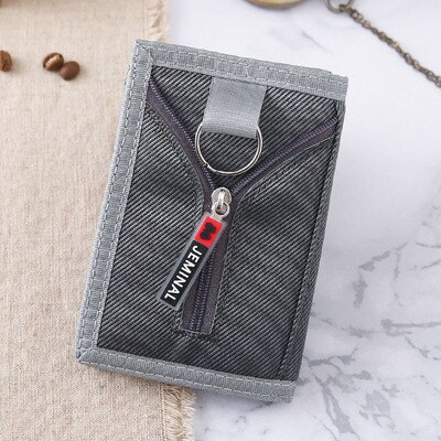 Billeteras para hombre, monederos plegables para hombre, impermeables, tela de lona, de , billetera para hombre, Burse, monedero, tarjetas, titular de la identificación, BILLETERA, monedero: Gray