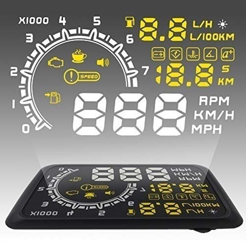 OBDII Car HUD Universal Car Interface HUD Fuel icon Head-Up Display LCD Head-Up Display Overspeed Warning System Car Accessories