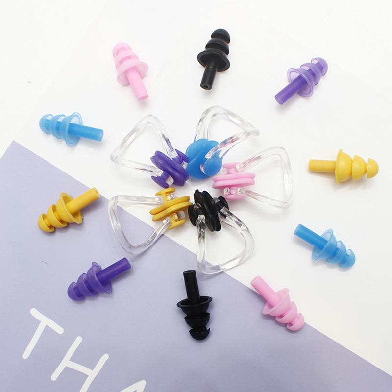 1 Pairs Waterproof Swimming Silicone Swim Earplugs for Adult Swimmers Children Diving Soft Anti-Noise Ear Plug