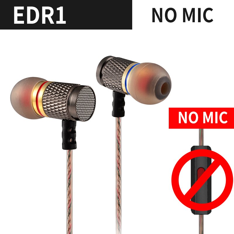 KZ ED Special Edition Gold Plated Housing Earphone with Microphone 3.5mm HiFi In Ear Monitor Bass Earbuds Headset: KZEDsilverwithmic