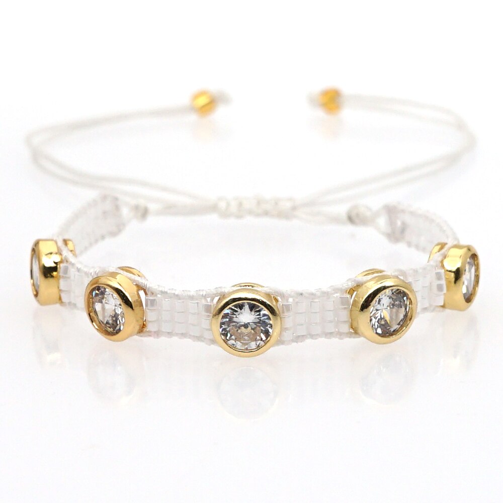 Go2boho Miyuki Armband Vrouwen Rhinestone Pulseras Bileklik Mode Accessoires Sieraden Fabriek Handgemaakte Weefgetouw Armbanden Sieraden: MI-B190544F