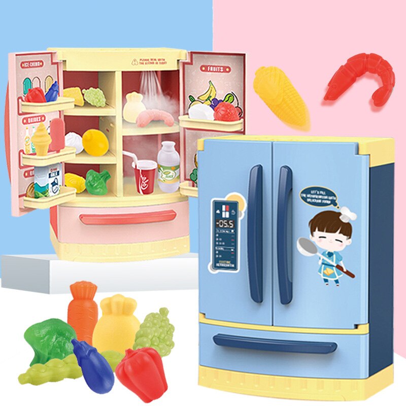 Children's simulation pretend toy kitchen spray refrigerator water dispenser electric washing machine rice cooker toy for kids