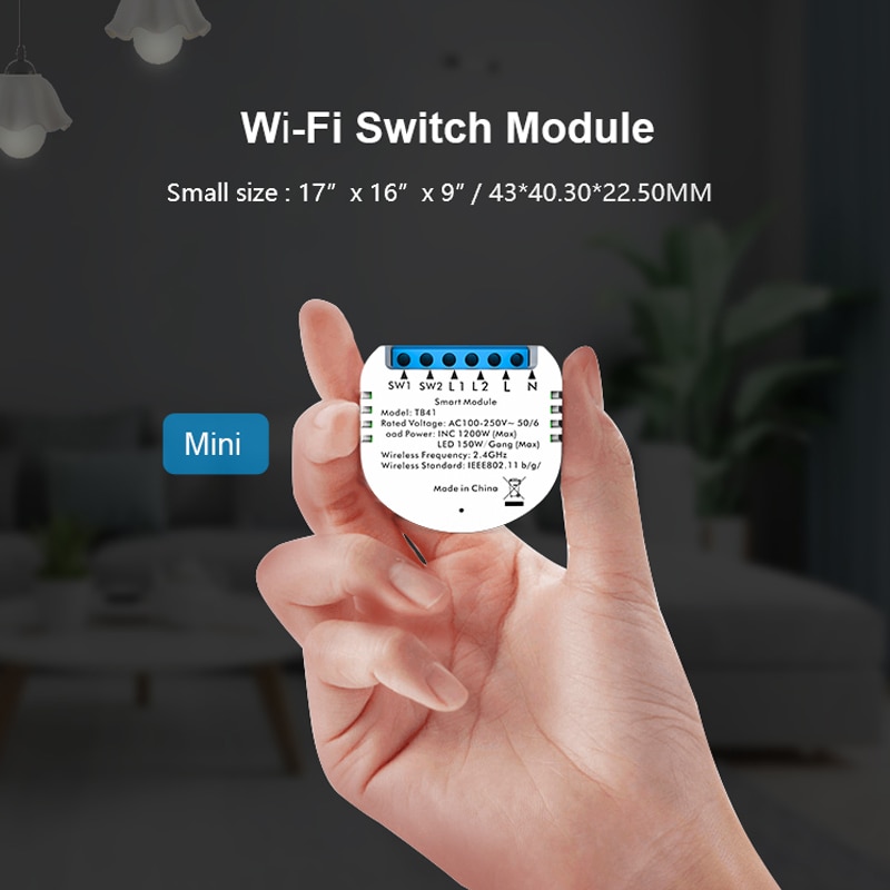 Milfra Mini DIY Remote Control Module Ordinary Switch Seconds Become Wifi Smart Light Switch for Assistant Alexa Tuya Smart Life