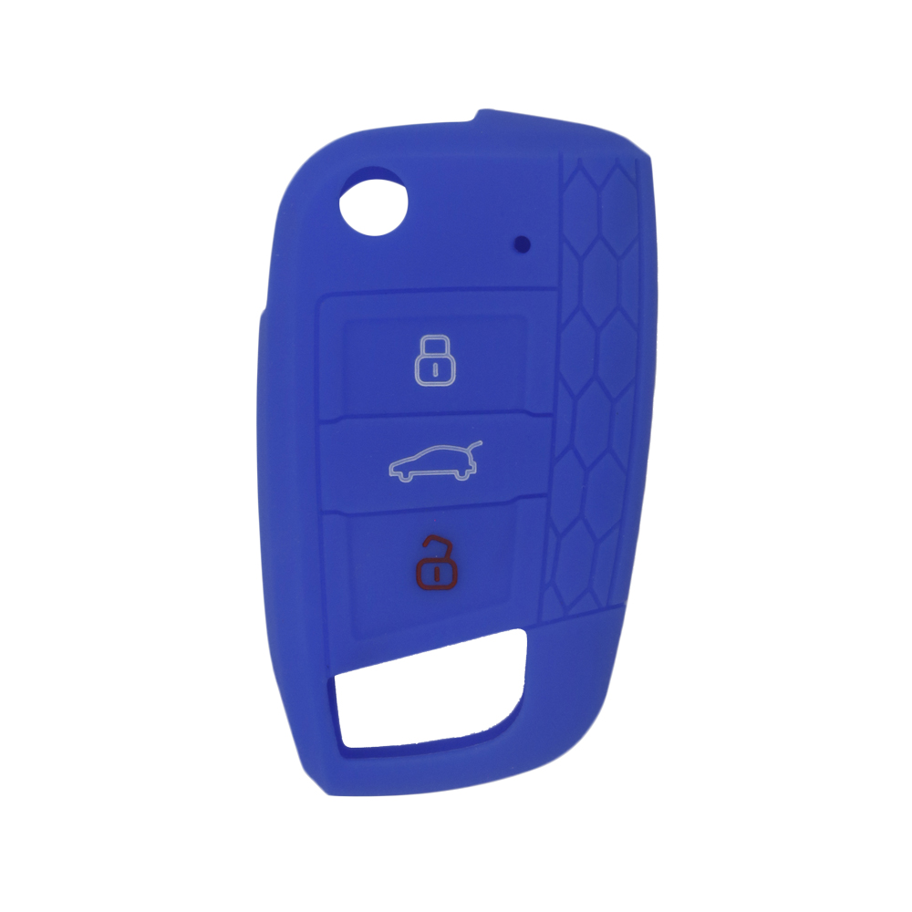 Funda para llave de coche para Volkswagen VW Golf 7 6 MK7 MK2, Polo Tiguan Passat B8 CC para Skoda Octavia A7 Combi SEAT León Ibiza: Gris