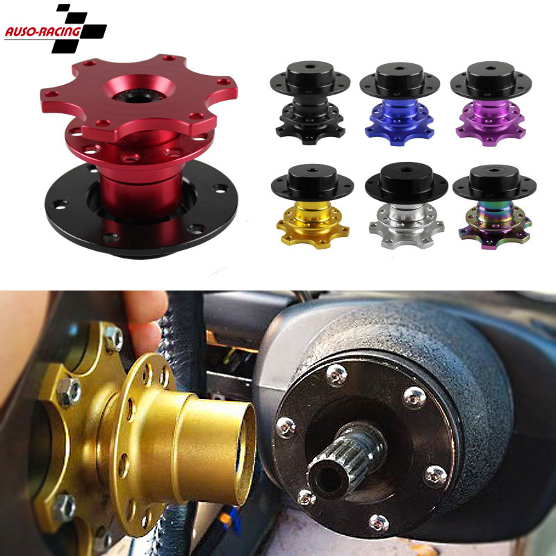 Universal Steering Wheel Quick Release Hub Boss Kit Wheel Hub Adapter For 6 hole Steering Wheel Hub