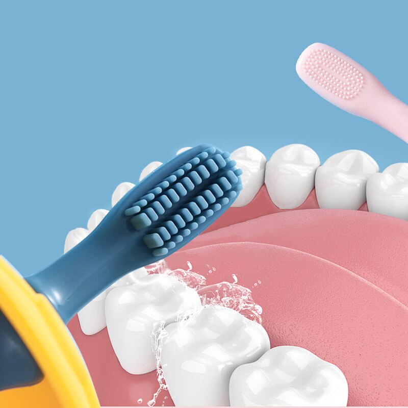 Silicone Kids Training Toothbrush Super Soft Children Baby Dental Oral Care Tooth Brushes Infant Toddler Teeth Cleaning Tools