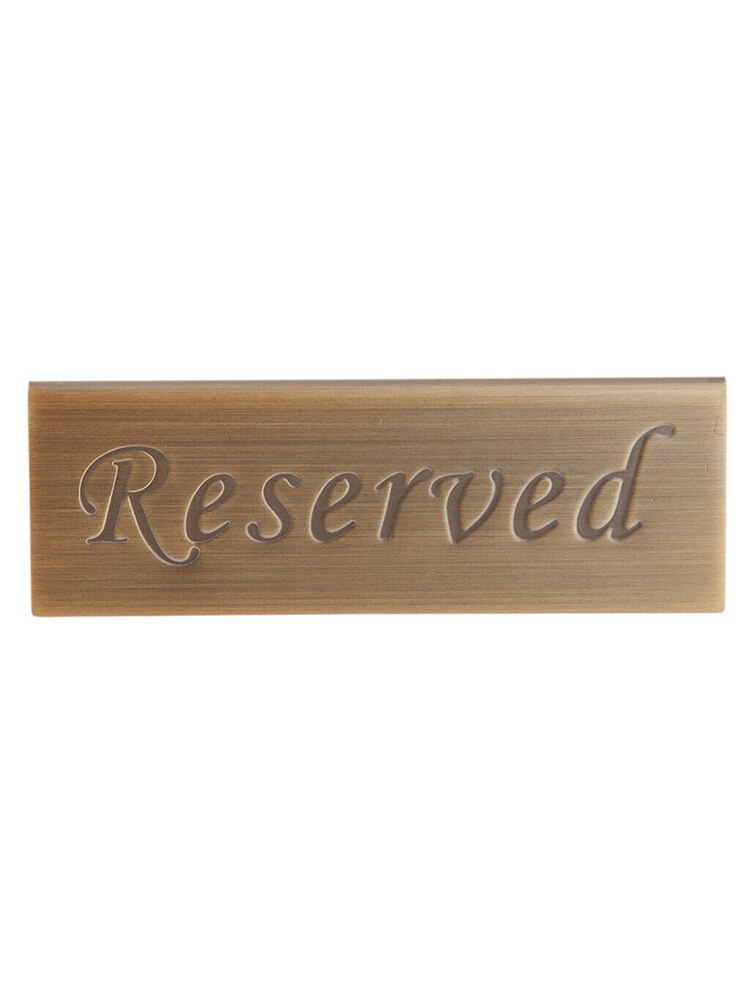 Hotel 3D Table Sign Stainless Steel Table Sign Reserved for Special Guests Restaurant Takeaways Double Sided Cafe Reusable Indic