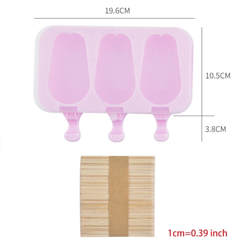 DIY Ice Cream Moulds with Lid 2 PCS Three sets Ice Cream Silicone Mould