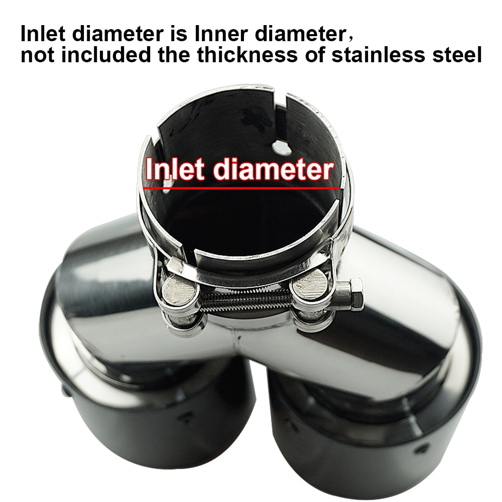 SUMSOO 1 Stück Echtes Y bilden Auto Auspuffrohr Änderung mit Doppel Auslauf Kohlenstoff Faser Schalldämpfer Rohr Spitze