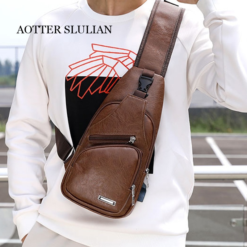 Bolso de hombro para hombre, bandoleras con carga por USB antirrobo, bolso de pecho para hombre, bolso escolar de verano para viajes al aire libre, bolso de mensajero, recién llegado