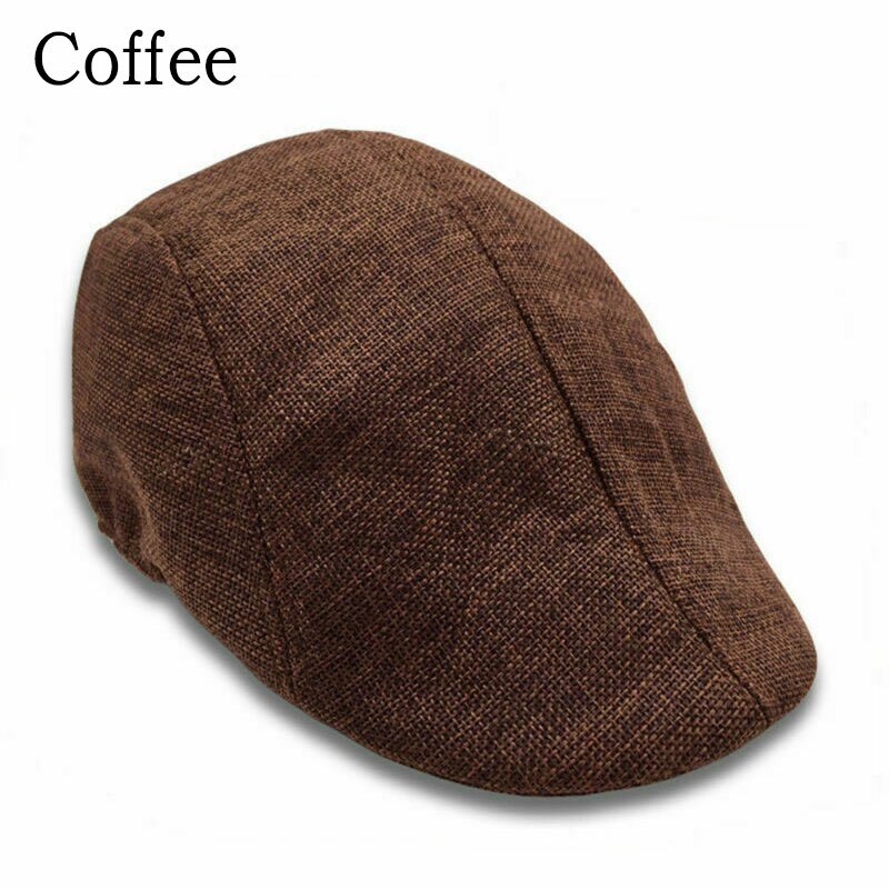 Autumn Beret Caps Men Women Vintage News Boy Cap Cabbie Linen Outdoor Hats Berets Brand Sun Hat Unisex Duckbill Caps Casquette: 08