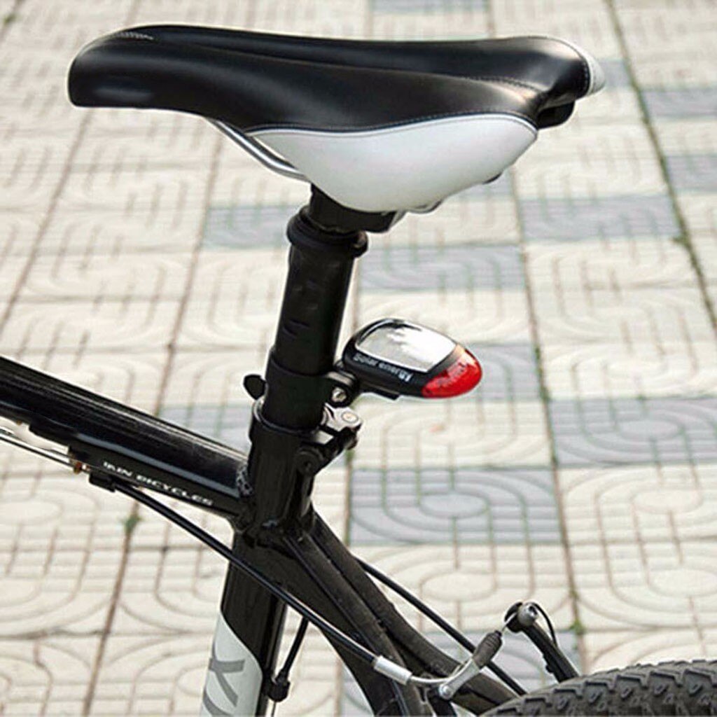 Fiets Achterlicht Zonne-energie Led Achter Knipperend Achterlicht Voor Fiets Lamp Veiligheid 2 Led Waterdicht Fietsen Achterlicht