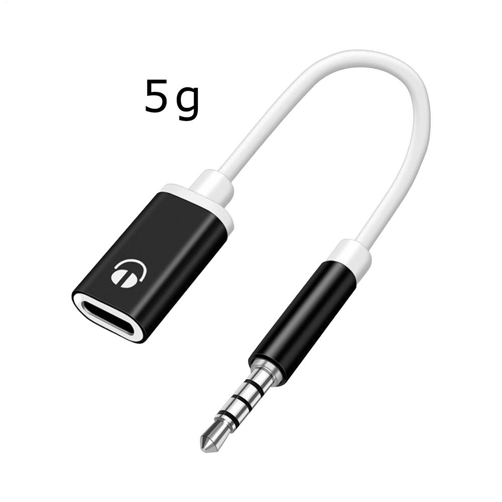 USB C Zu Aux Audio- Dongle Kabel 3,5mm Jack Konverter Typ-C Konverter Kopfhörer Adapter Kopfhörer Audio- Adapter kabel 3,5mm Stecker: Schwarz
