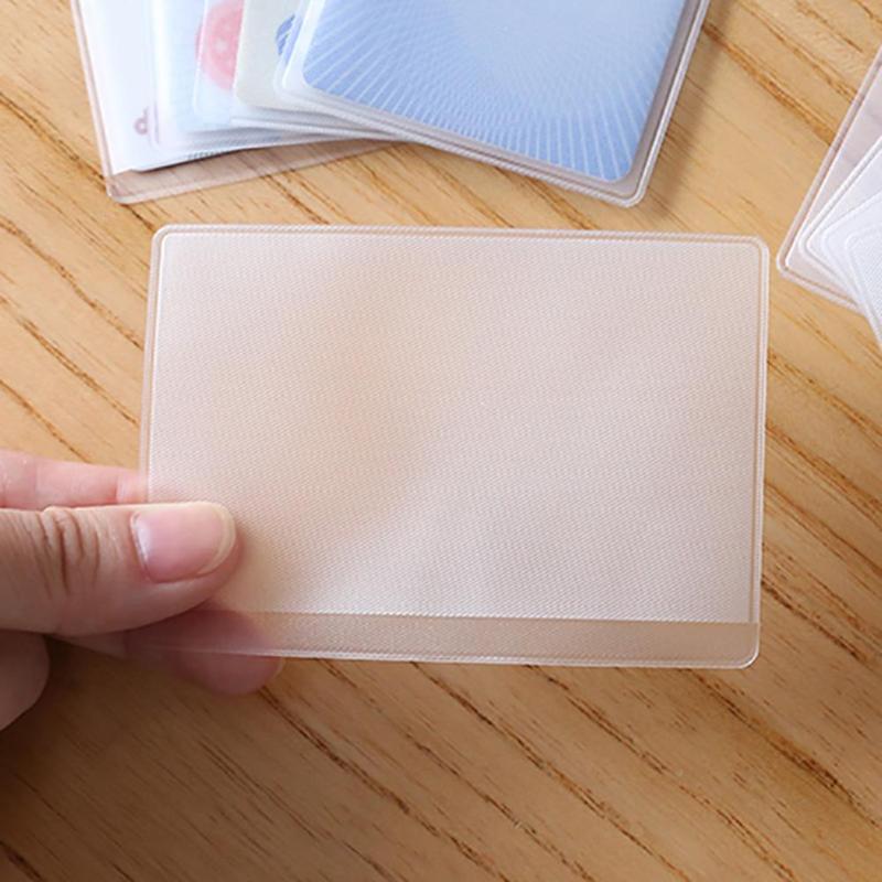 Funda protectora de tarjetas de manga TARJETA DE PVC 100 Uds. Funda de credencial de identificación tarjetero para tarjetas de crédito bancarias accesorios foto/tarjeta/pasaporte/passbook nueva