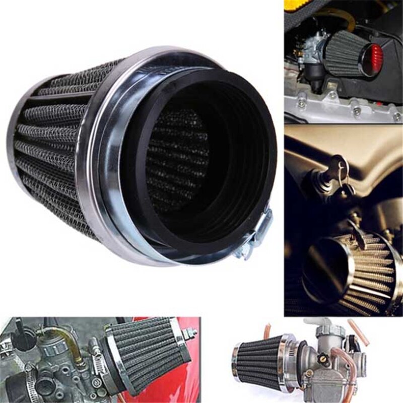 Motorsykkel luftfilter sopphodefiltre universell 35mm 44mm 50mm 54mm 60mm motorsykkel luftinntak filter renere svart