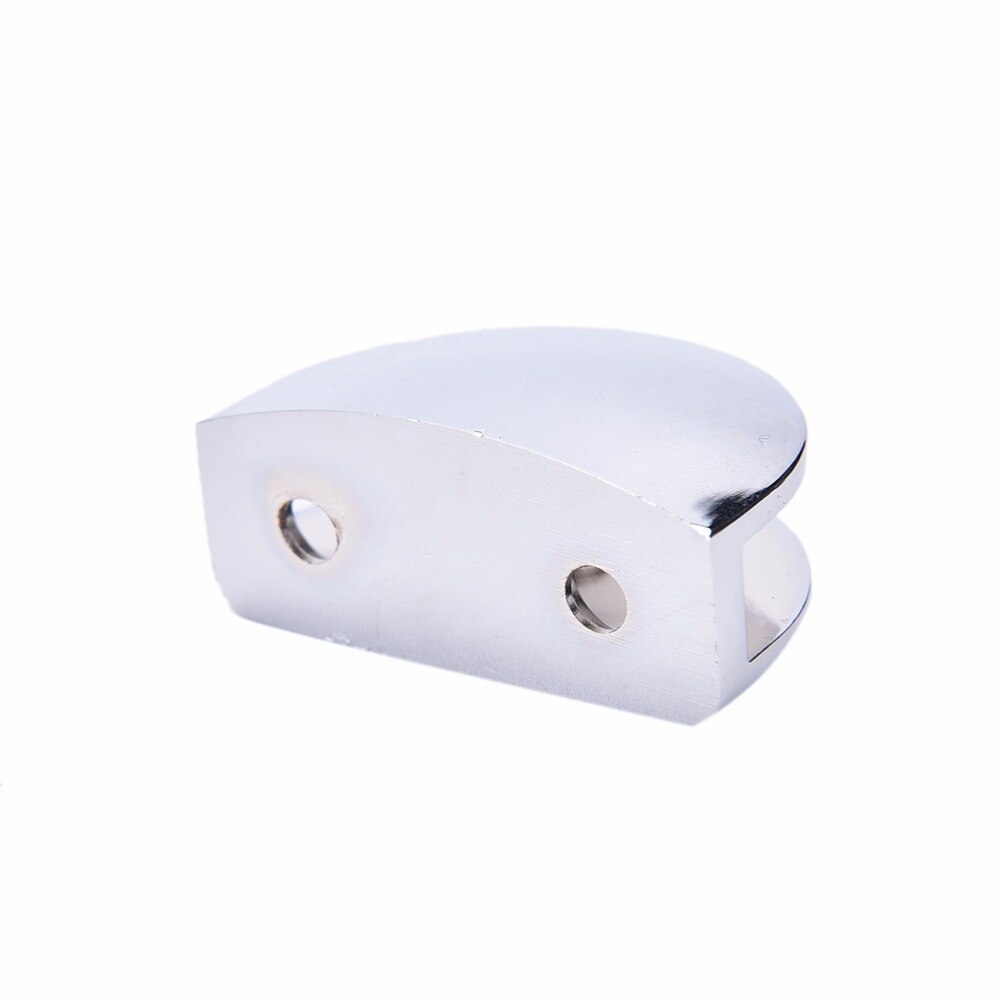 1Pcs 6-8Mm Zilver Rvs Halve Cirkel Klem Houder Clip Voor Glas Plank Leuning Glasklemmen