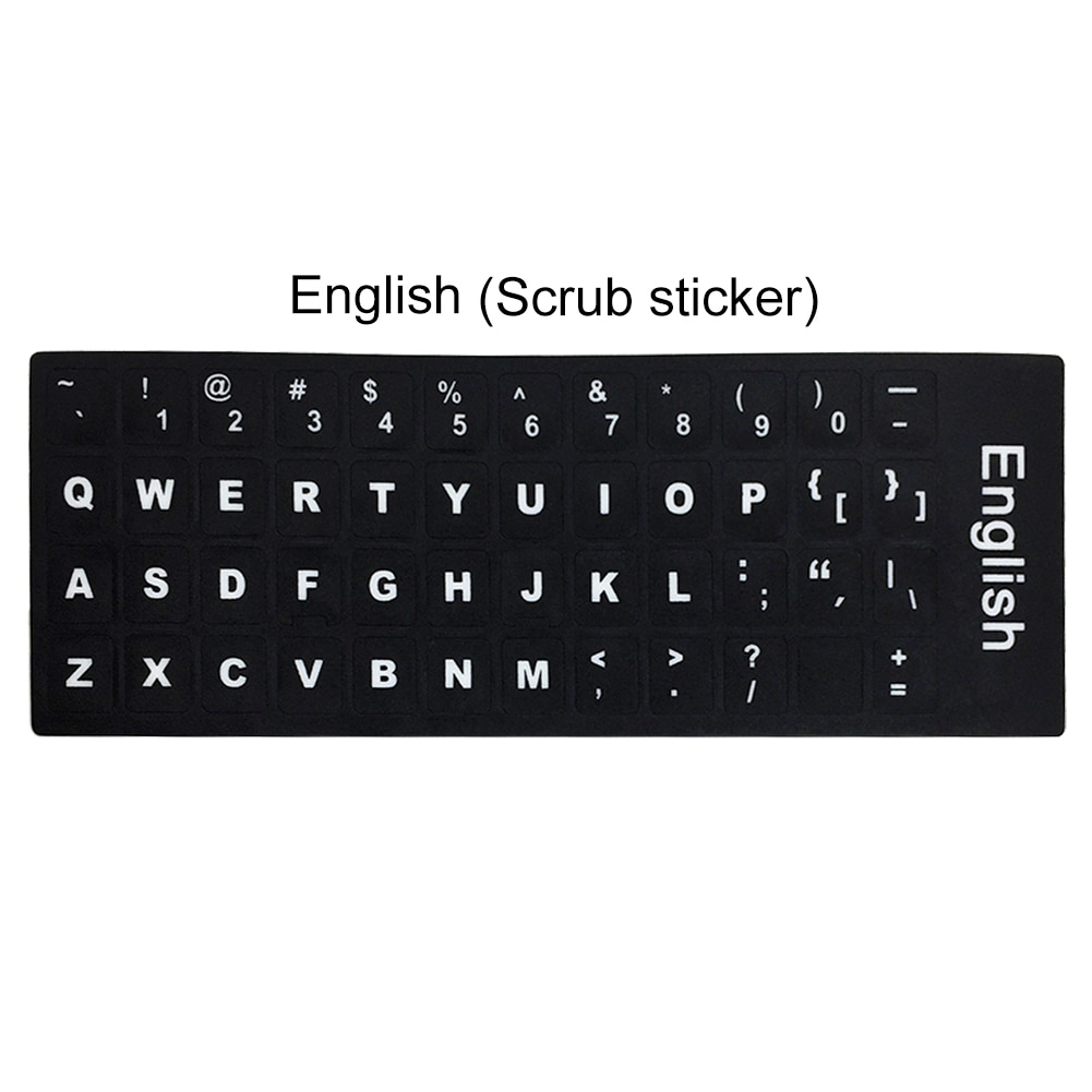 Pegatinas para teclado, Accesorios para ordenador portátil, teclado ruso, letras en español, inglés francés, pegatinas para teclado de ordenador portátil