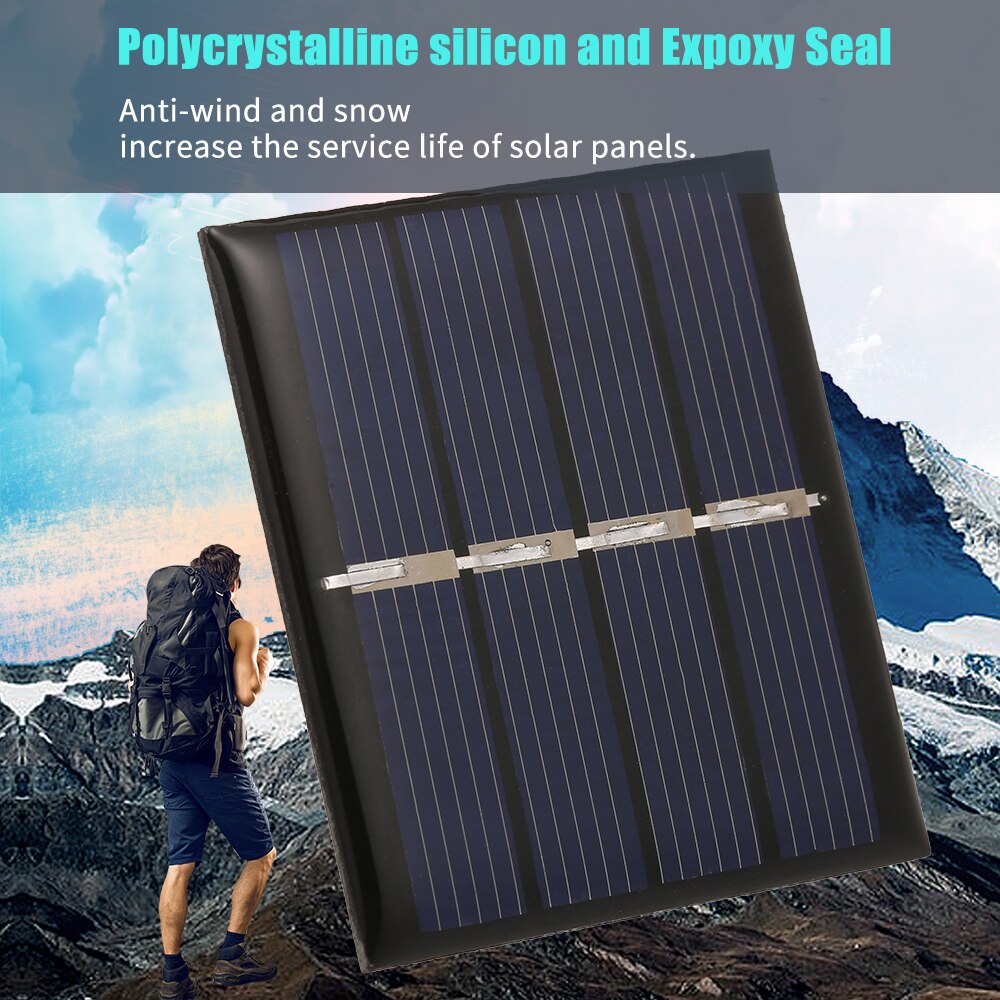 DIY Mini Solar Panel Module With Lines Solar Cell 188*78.5MM PET Polycrystalline Silicon For Solar Lights 0.36W/2V
