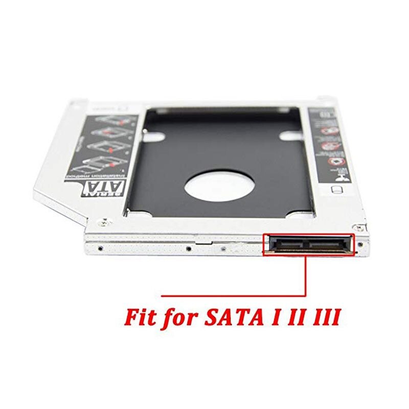 Hard Drive Caddy Tray 9.5mm Universal SATA 2nd HDD HD SSD Enclosure Hard Drive Caddy Case Tray, for 9.5mm Laptop CD / DVD-ROM Op