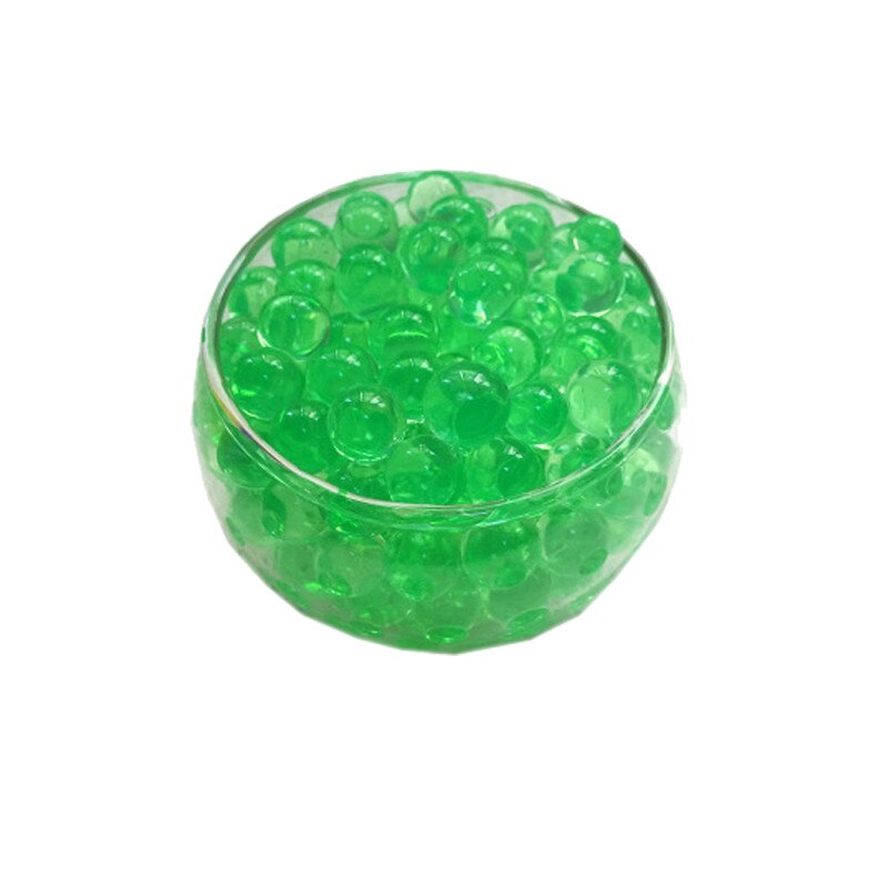 Crystal Soil Hydrogel Gel Polymer Water Beads Flower/Wedding/Decoration polymer Growing Water Balls Big Home Decor: green