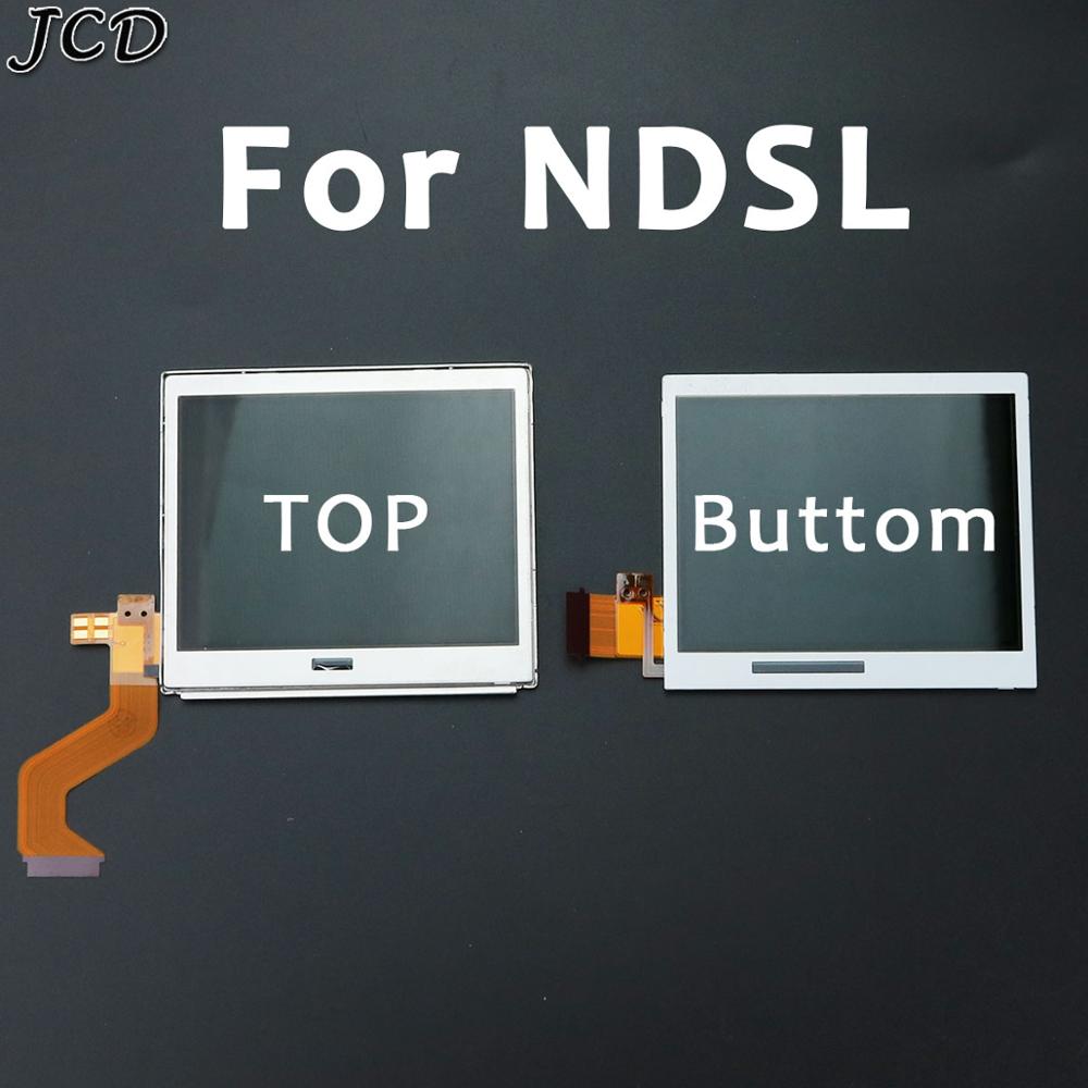 Jcd topp bunn lcd-skjerm for nintendo nds ds lite n dsl spillkonsoll bunnen ned lcd-skjerm for nd sl ndsl erstatning: Topp og bunn