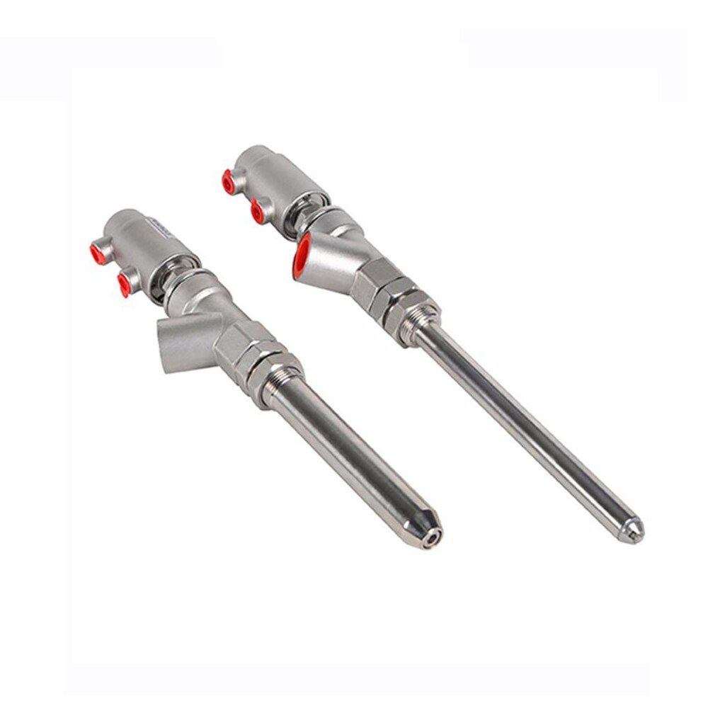 Válvula de llenado neumática de 1/2 pulgadas de grado alimenticio, longitud de la válvula de llenado de acero inoxidable DN15 de doble acción de 312mm