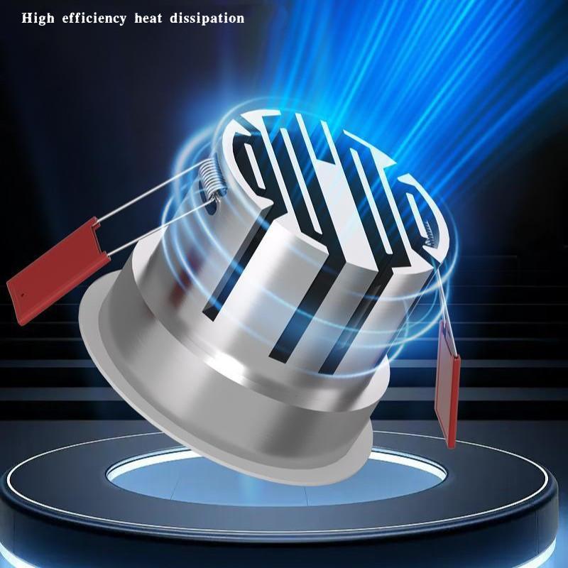 2025 nouveaux projecteurs LED intégrés dans le salon anti-éblouissement petit trou arc/pas de lumière principale micro trou lumière 110 V/220 V hôtel 5W7W9W