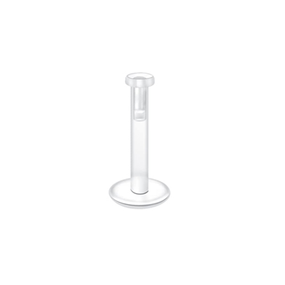 2 stuks 16g transparante kraakbeen oorbellen, stekertjes van plastic voor helix- en traguspiercings, lipringen, labret-retainers voor werk en chirurgie: Zwart / Lichtgeelgouden kleur