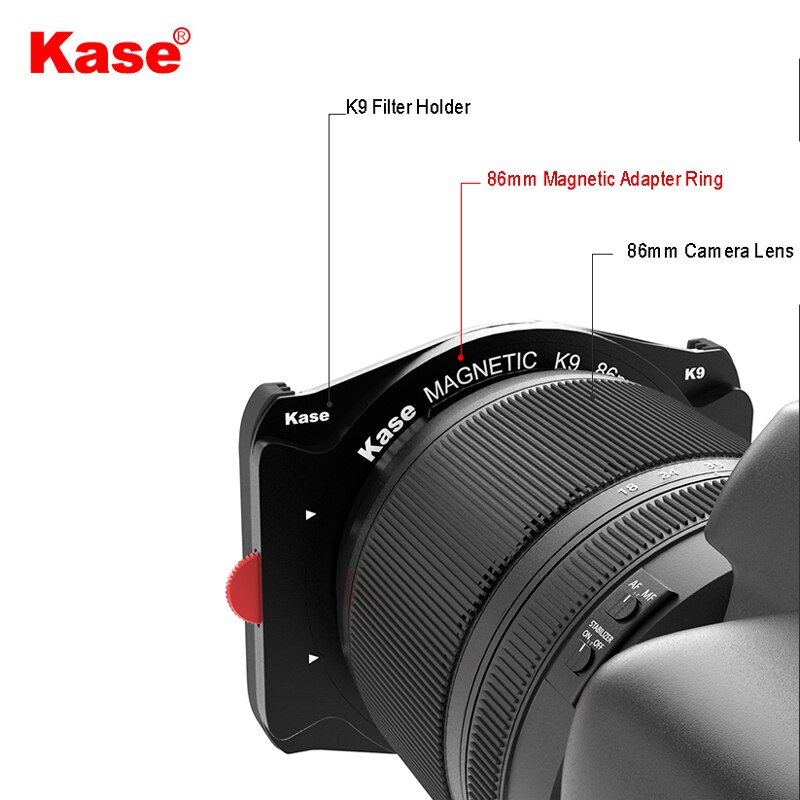 Kase-anillo adaptador magnético para lente de cámara, soporte de filtro de K100-K9 para lente de cámara (77mm/77mm / 82mm / 86mm)
