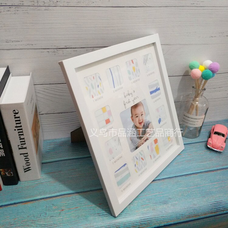 12 Month Baby Photo frame 12 Months "MY FIRST YEAR" Photo Frame Baby Boy Girl My 1 One Year Baby Memory Souvenirs